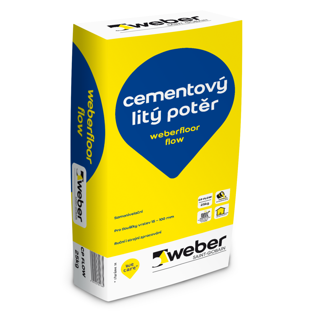 weberfloor flow - Cementový poter vystužený vláknami